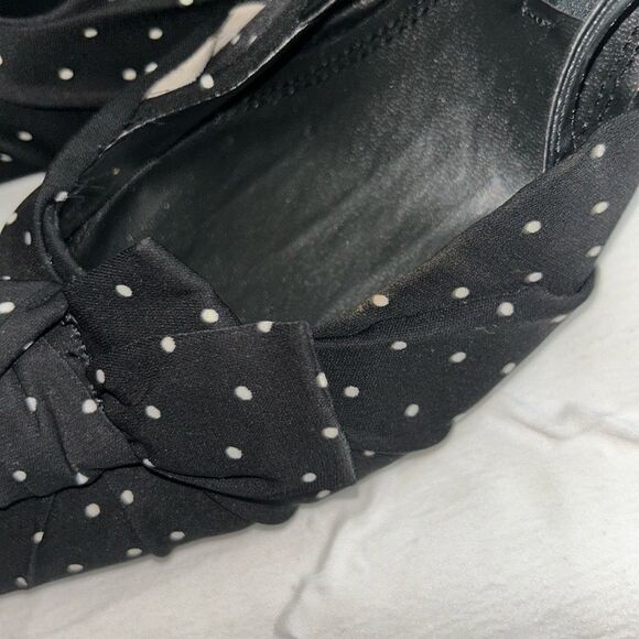 Zara Black & White Polka Dot Kitten Heel Sling back Shoes(Size 39) - Picture 10 of 10